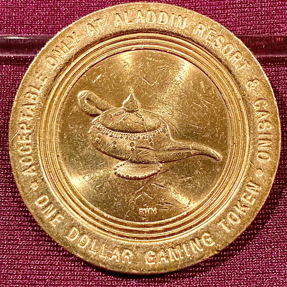 Aladdin Las Vegas $1 Gold Game Coin 2000